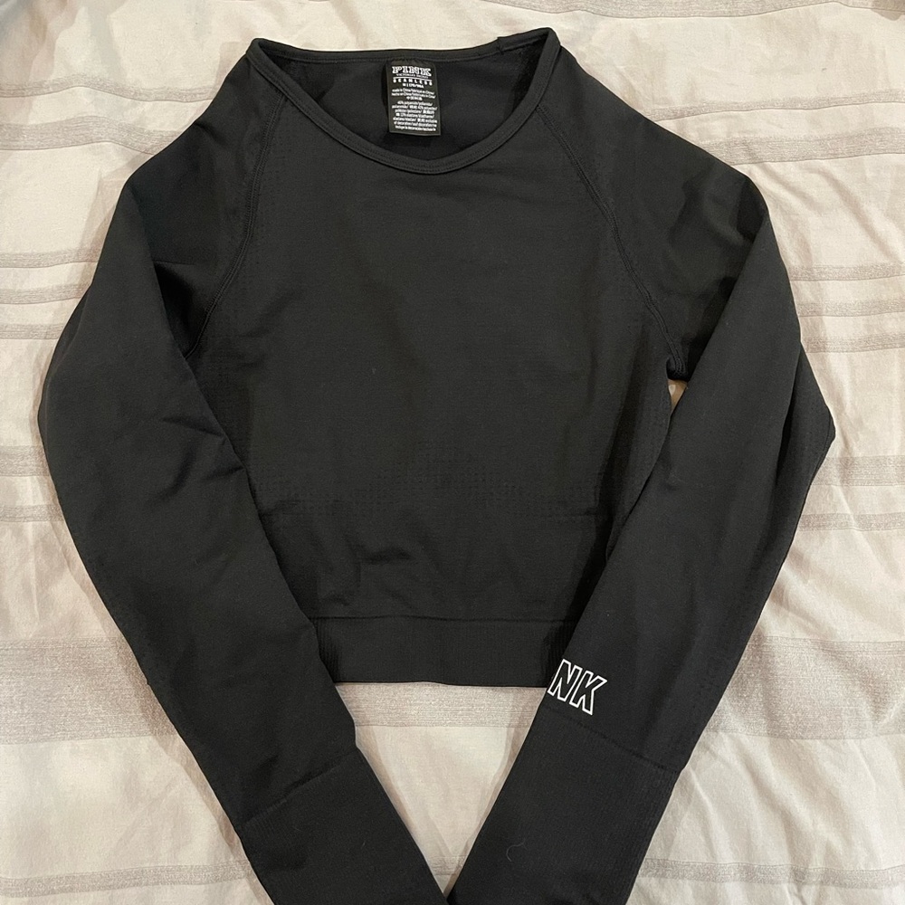VS PINK seamless crop athletic top